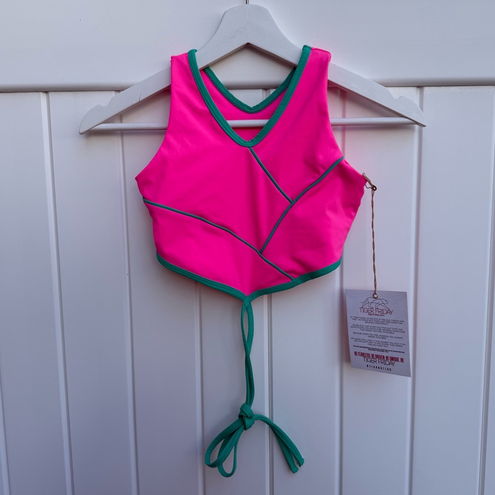 NWT Tiger Friday Dancewear Luna Crop Top Size CXL Color Hula - Picture 2 of 8